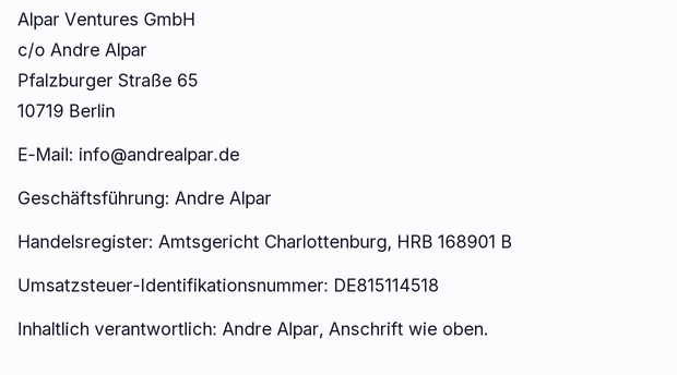 Impressum Daten